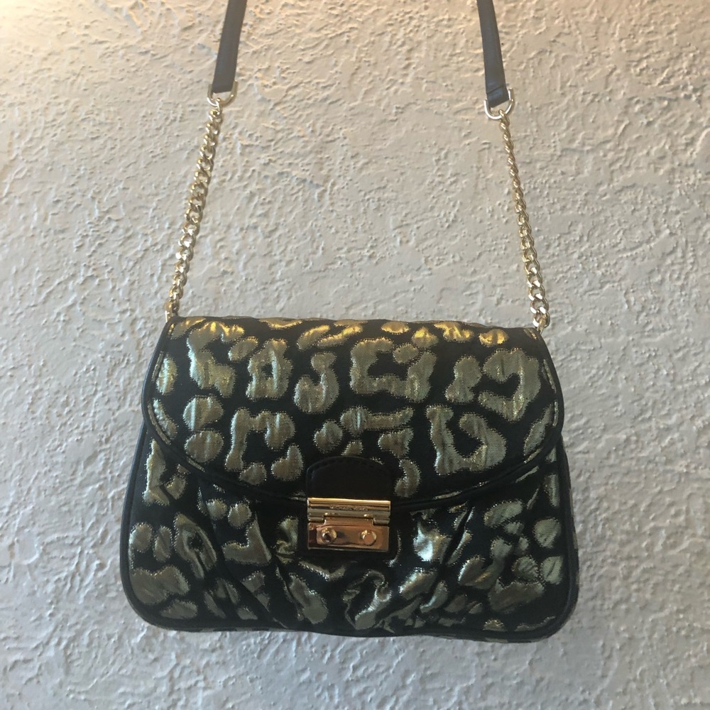 MK Collection Leopard print crossbody bag
